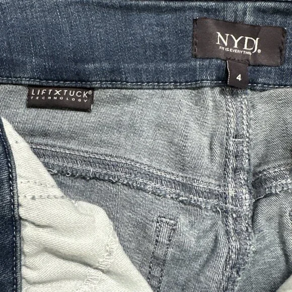 NYDJ Chloe Capri Jeans Hollywood Waistband Thistle Falls Size 4 Cropped Denim - Picture 7 of 11